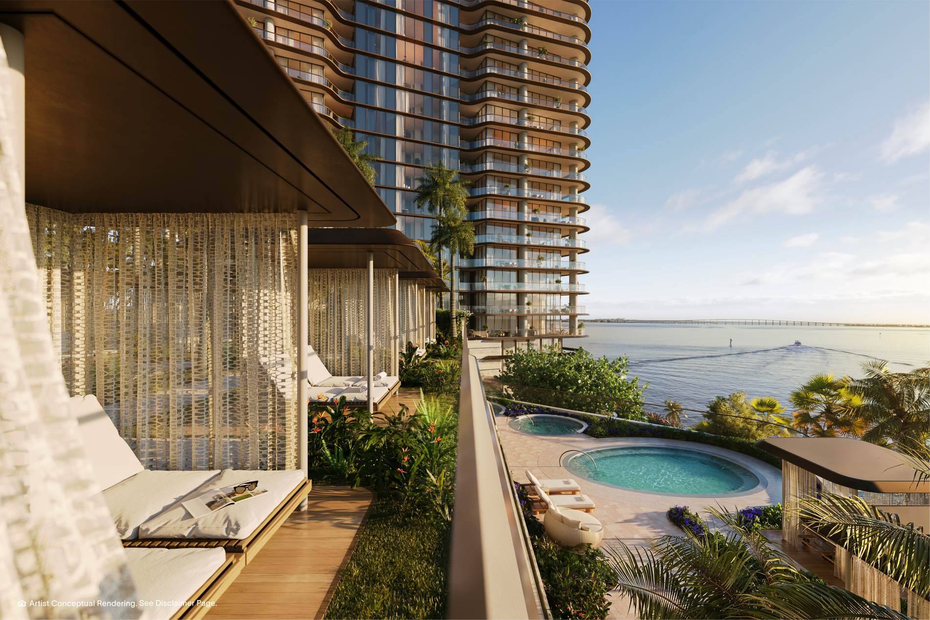 North Tower garden cabanas